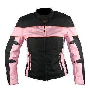 Xelement CF462 Ladies 'Pinky' Black and Pink Tri-Tex Motorcycle Jacket w/Armor